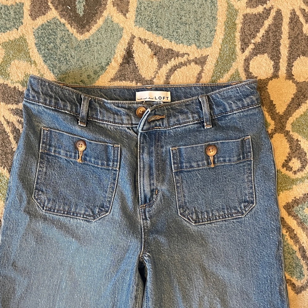Loft Palmer Wide Leg Crop - Picture 2 of 4